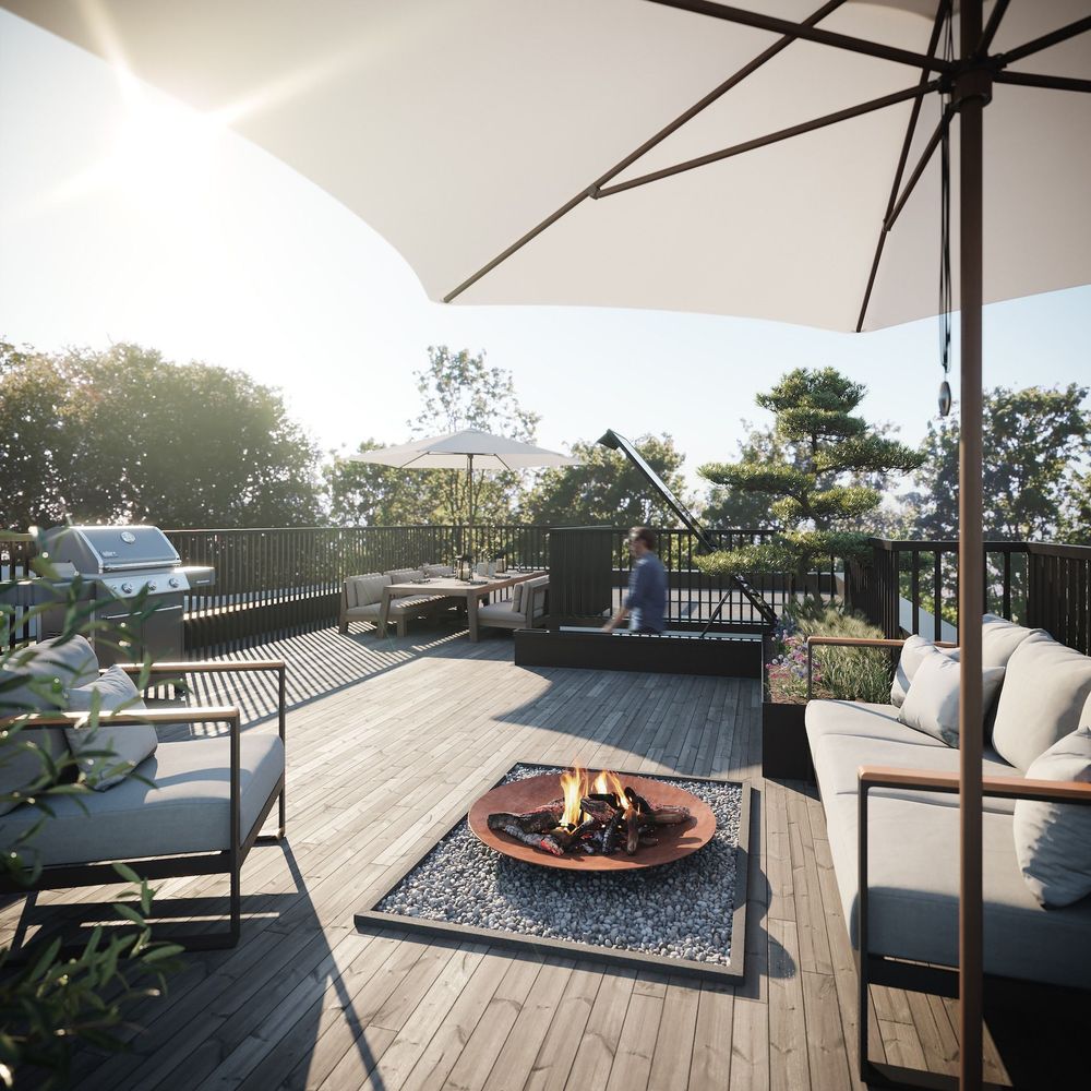 Takterrassen i Penthouseleiligheten